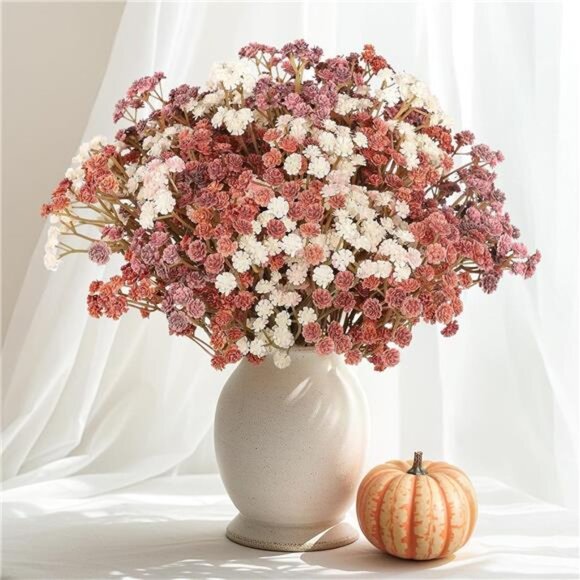 Baby Breath Flowers Fall Flowers Artificial Bulk,10Pcs FallDecor Fake Gypsophila - Picture 2 of 7